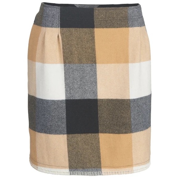 Woolrich Dresses & Skirts - Woolrich Cream & Black Plaid Wool Mini Skirt